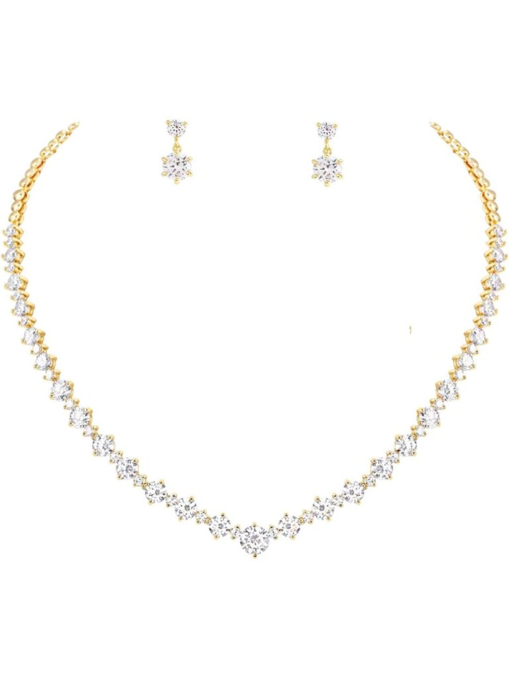 Elegant Bridal Jewelry Set for Weddings, Prom & Evening Wear - Necklace